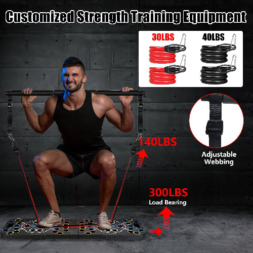 Full‑Body Workout Push‑Up Board with Accessories for Home Training