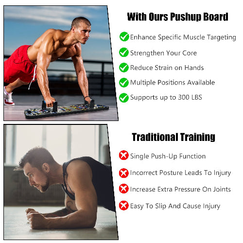 Full‑Body Workout Push‑Up Board with Accessories for Home Training
