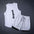 Speed men's athletic shorts and sleeveless vest workout outfit in black and white for sports