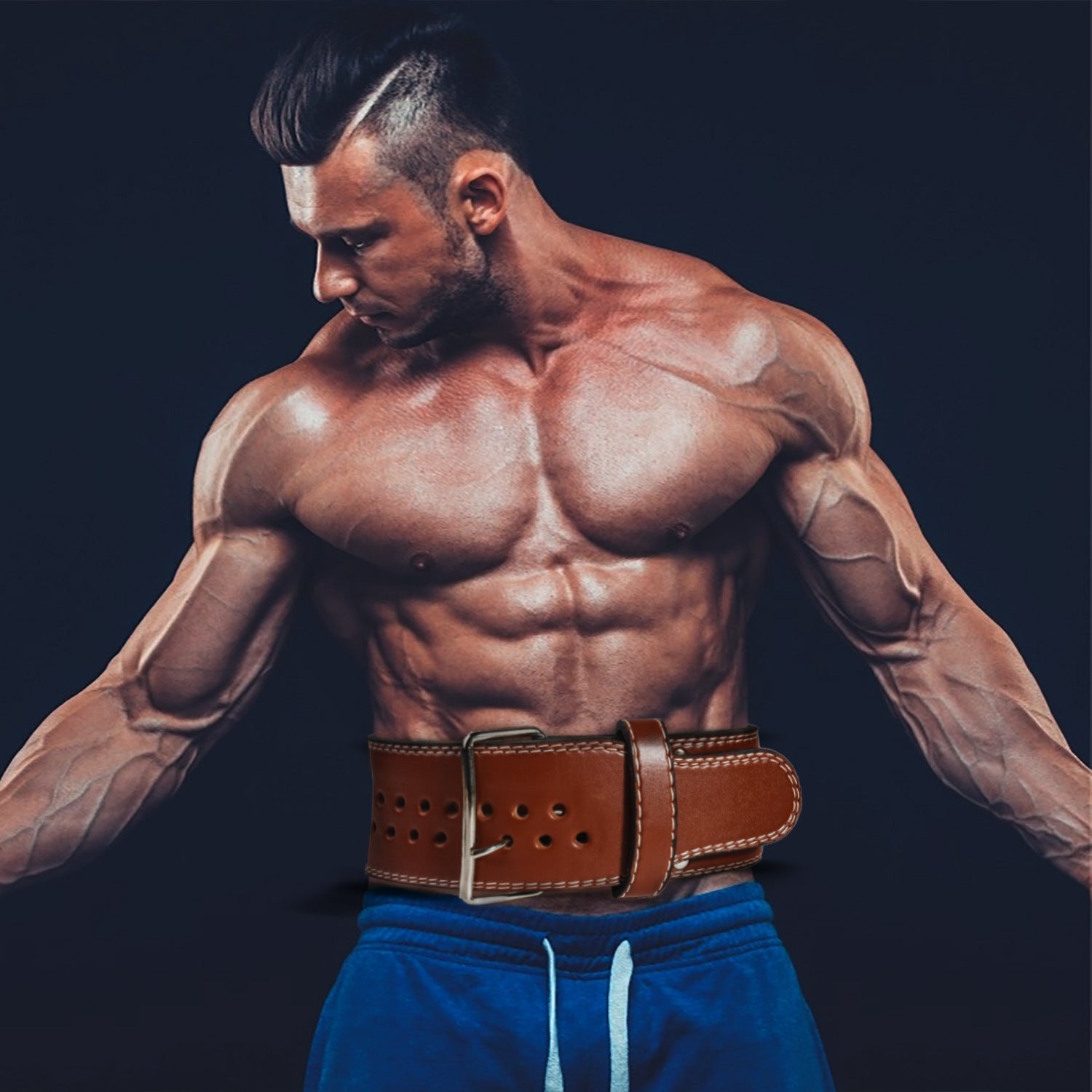 Pro-Lift PU Leather Weightlifting Belt – Heavy-Duty Lumbar Support