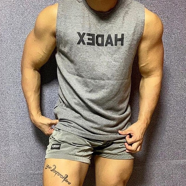 Men’s Sleeveless Cotton Gym Shirt – Muscle Fit Workout Vest