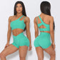 2 Piece & Separate - Matching Workout Set – Sports Bra & High Waist Gym Shorts