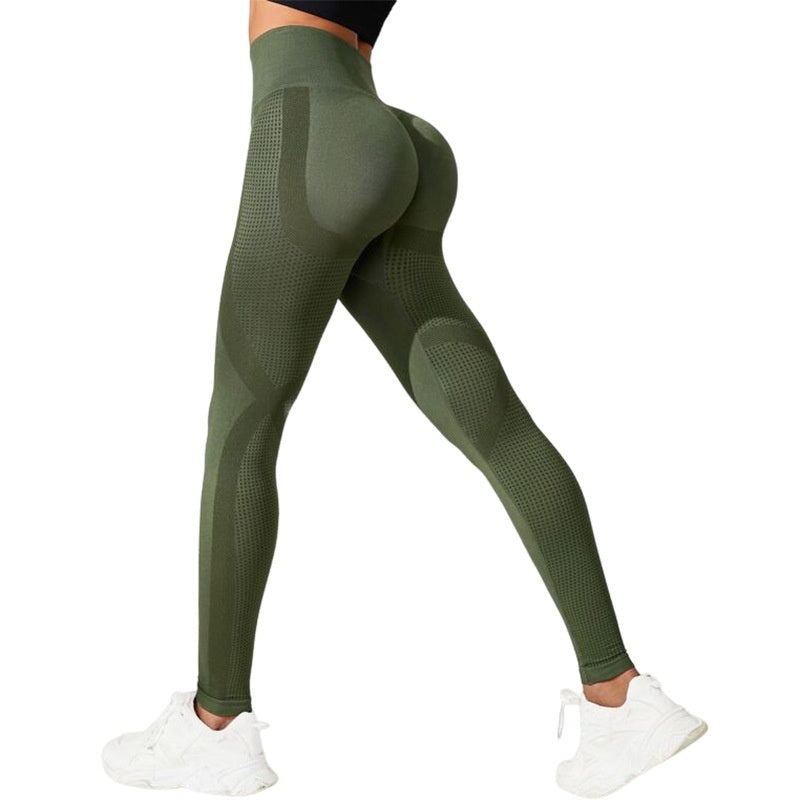 Infinite Sculpt High-Elastic Yoga Leggings – Seamless Hip-Lift Performance