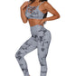 Tie-dye Crisscross Sport Bra and Leggings Set