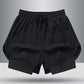 American Workout Shorts Men's Jogging Pants Lined Fake Two-piece Training Anti-exposure