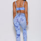 Tie-dye Crisscross Sport Bra and Leggings Set