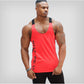 Fitness Spring And Summer New Men's U-collar Contrast Color Sports Vest Men's Breathable Running Training Wear Top