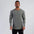 Black muscle workout sports long-sleeved T-shirt for men in cotton fabric designed for basketball and running training