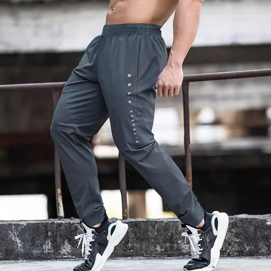 Men’s Outdoor Ice Silk Pants – Thin Quick‑Dry Exercise Wear