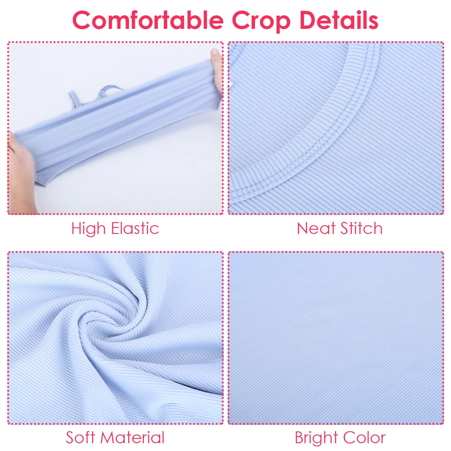 Women’s Summer Ribbed Knit Crop Tank Tops – 3‑Pack, Stretchy & Machine‑Washable