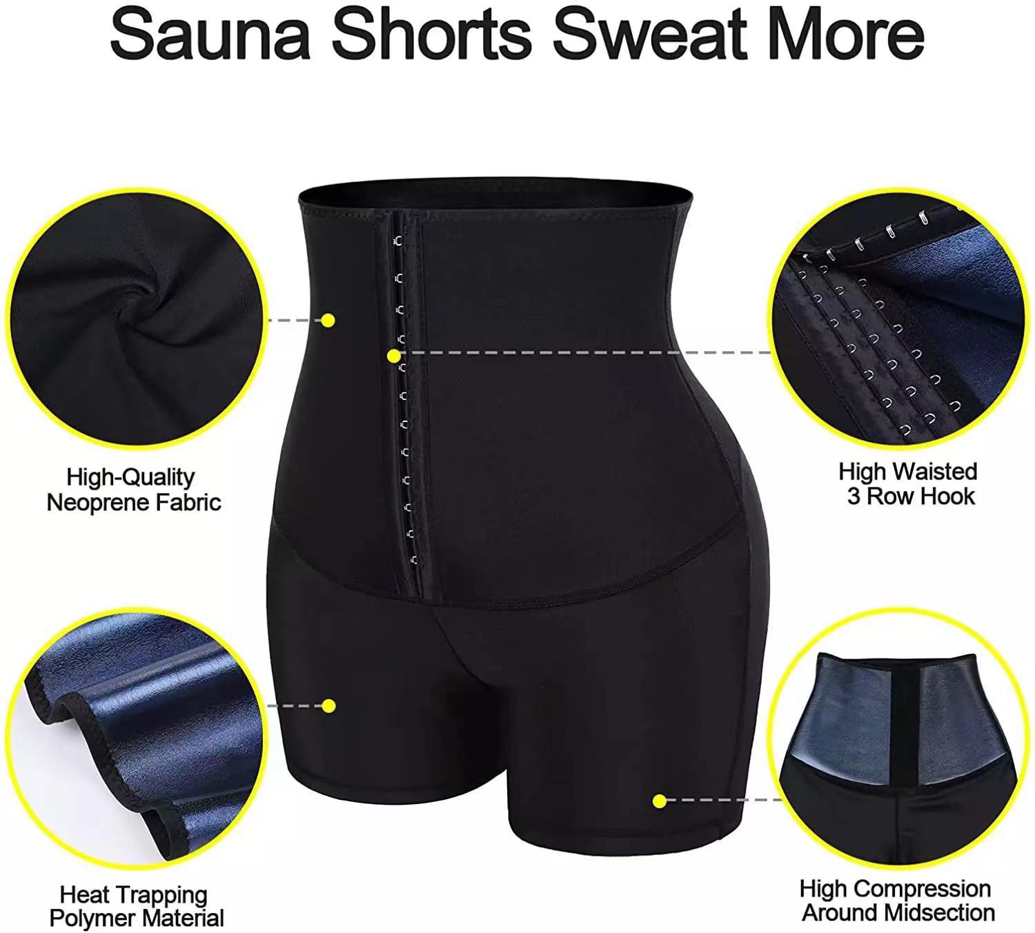Elite Fitness Sauna Leggings – High-Waist Thermo Slimming Shorts