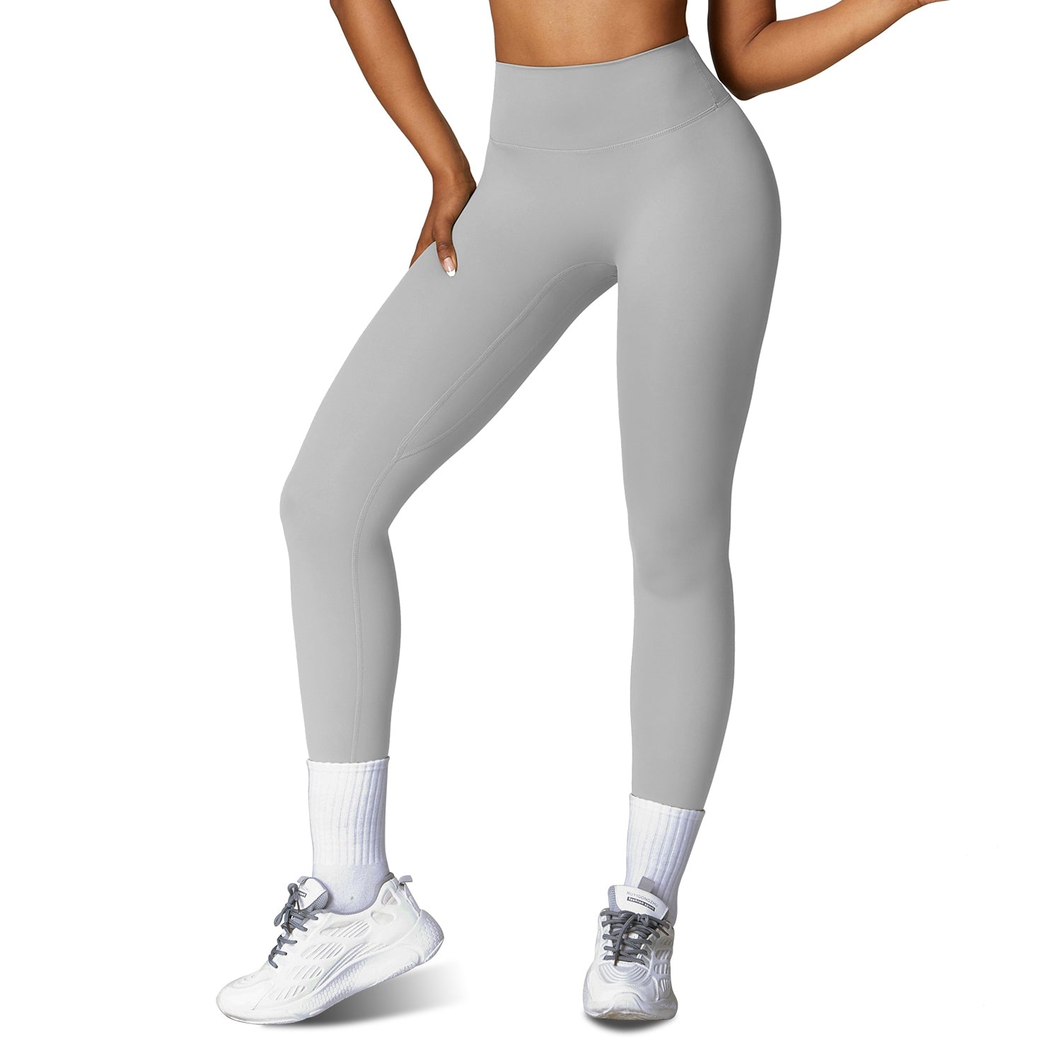 High-Waist Compression Running & Yoga Leggings - 25" Inseam