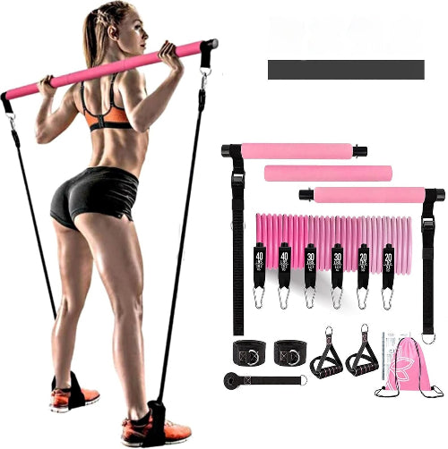 180 lb Resistance Bar Kit – Yoga & Gym Training Set