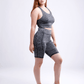 JupiterGear High-Waisted Workout Shorts with Pockets & Criss Cross Des