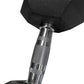 Set of Rubber Hex Dumbbell Workout Weights with Metal Handles, Pair of 2 Heavy Dumbbells Weight (35-LB Pair), Black