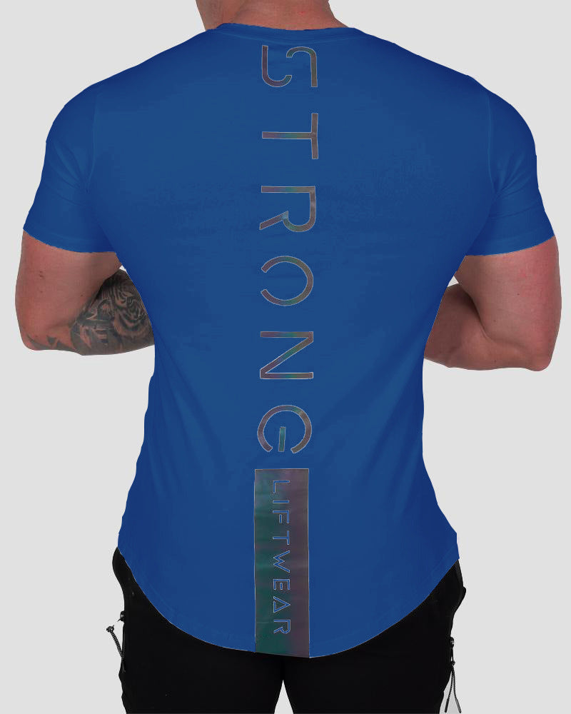 Men's slim-fit cotton gym t-shirt, colour option 10