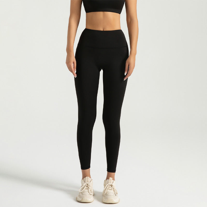 High‑Waist Peach Lift Leggings – Tummy Control Yoga Pants