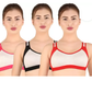 Pack of 3 Women Sports Non Padded Bra  (Black, Red, Pink)