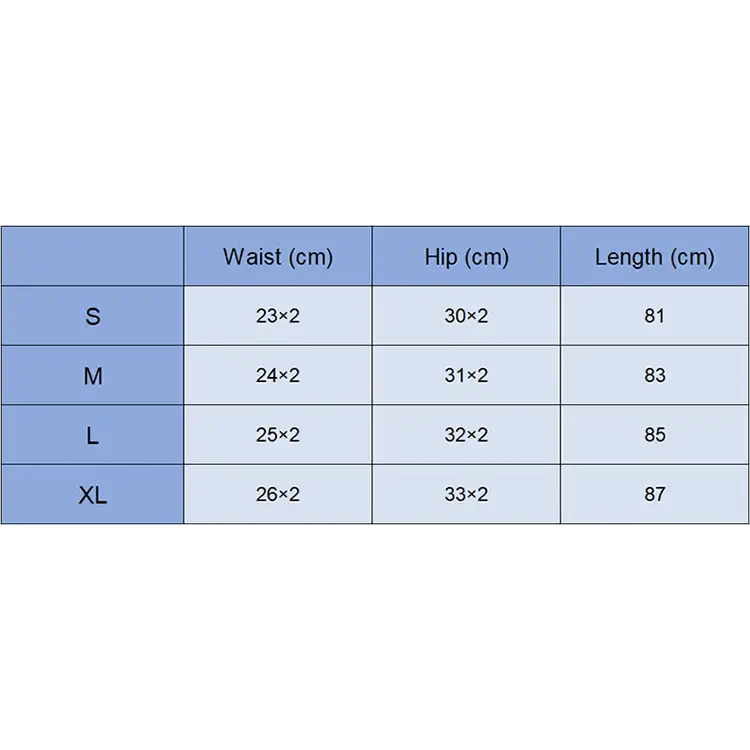 Size chart for SculptFit High-Waist Seamless Performance Leggings with waist, hip, and length measurements.