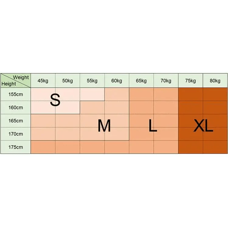 Size chart for SculptFit High-Waist leggings showing S, M, L, XL sizes based on height and weight.