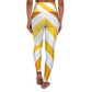 Womens High-waist Fitness Legging Yoga Pants - Yellow White