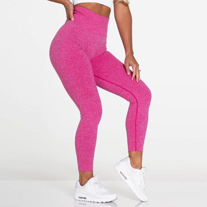 SculptFlex Seamless High-Waist Performance Leggings in pink color, designed for a perfect figure and optimal comfort during workouts.