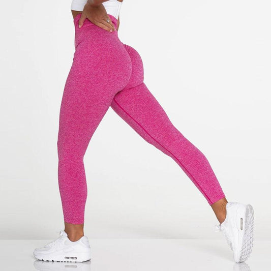 SculptFlex Seamless High-Waist Performance Leggings in pink, designed for enhanced figure and performance during workouts.