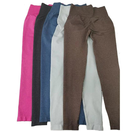 SculptFlex Seamless High-Waist Performance Leggings in various colors including pink, blue, gray, black, and brown.