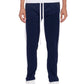 TRICOT STRIPED TRACK PANTS- NAVY