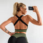 6 Colors Yoga Sport Bra Sexy Back Padded Cross Straps Top Shockproof