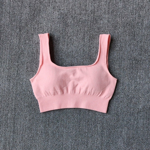 Yoga Bra Vital Seamless Sports Bra Medium Support Running Racerback