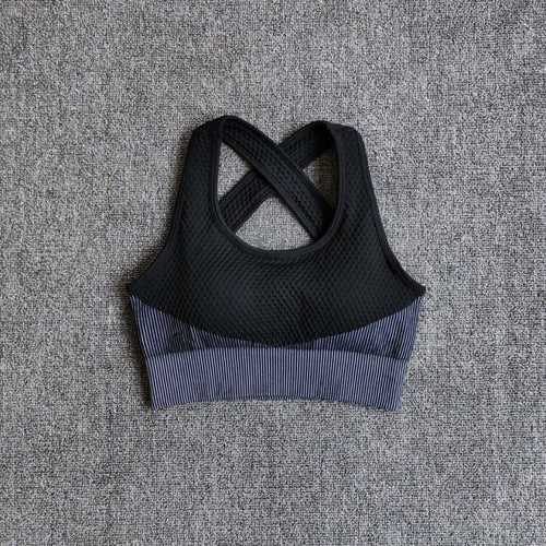 6 Colors Yoga Sport Bra Sexy Back Padded Cross Straps Top Shockproof