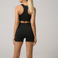 Women Seamless 2PCS Yoga Set Sports Bra High Waist Fitness Gym Shorts