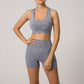 Women Seamless 2PCS Yoga Set Sports Bra High Waist Fitness Gym Shorts