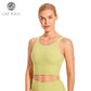 Women's High Neck Longline Sports Bra V-back Wirefree Workout Sexy