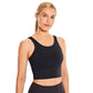 Women's High Neck Longline Sports Bra V-back Wirefree Workout Sexy