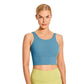 Women's High Neck Longline Sports Bra V-back Wirefree Workout Sexy