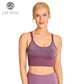 Women's Wirefree Padded Yoga Bras Strappy Sexy Longline Sports Bra