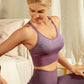 Women's Wirefree Padded Yoga Bras Strappy Sexy Longline Sports Bra
