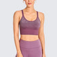 Women's Wirefree Padded Yoga Bras Strappy Sexy Longline Sports Bra