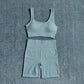 2PCS Women Yoga Set Gym Set Sexy Bra Seamless Sports Shorts Workout