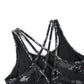 Women's Strappy Sports Bras V Neck Medium Impact Wirefree Padded Yoga
