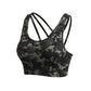 Women's Strappy Sports Bras V Neck Medium Impact Wirefree Padded Yoga