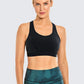 Women's Strappy Sports Bras V Neck Medium Impact Wirefree Padded Yoga