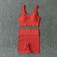 2PCS Women Yoga Set Gym Set Sexy Bra Seamless Sports Shorts Workout