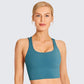 Wirefree Padded Strappy Yoga Bra Longline Medium Impact Sports Bras