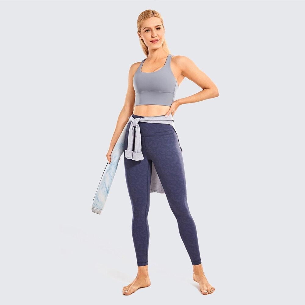 Wirefree Padded Strappy Yoga Bra Longline Medium Impact Sports Bras