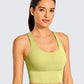 Wirefree Padded Strappy Yoga Bra Longline Medium Impact Sports Bras