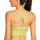 Wirefree Padded Strappy Yoga Bra Longline Medium Impact Sports Bras