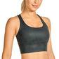 Wirefree Padded Strappy Yoga Bra Longline Medium Impact Sports Bras
